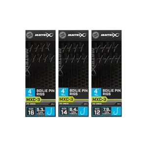 Set van 8 weerhaakloze leiders Matrix MXC-3 Boilie Pin image-1