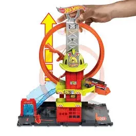 Construction games Mattel Hot Wheels City Super Fire Station image-2
