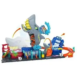 Autodráhy Mattel Hot Wheels City Ultra Shark Car Wash image-3