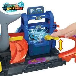 Autodráhy Mattel Hot Wheels City Ultra Shark Car Wash image-4