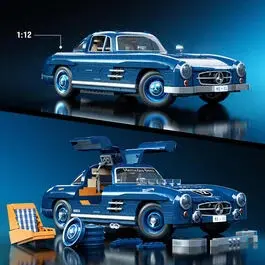 Jeux de construction Mattel Hot Wheels Mercedes 300SL Premium construction set image-3