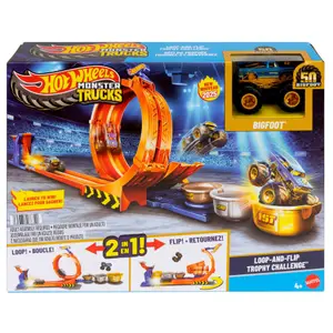 Car games Mattel Hot Wheels Monster Trucks Loop And Flip Trophy Challenge