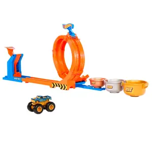 Car games Mattel Hot Wheels Monster Trucks Loop And Flip Trophy Challenge image-1