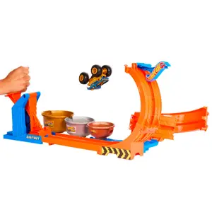 Car games Mattel Hot Wheels Monster Trucks Loop And Flip Trophy Challenge image-2