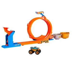Car games Mattel Hot Wheels Monster Trucks Loop And Flip Trophy Challenge image-3