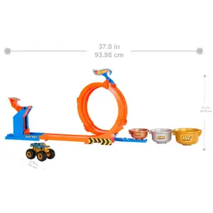 Car games Mattel Hot Wheels Monster Trucks Loop And Flip Trophy Challenge image-4