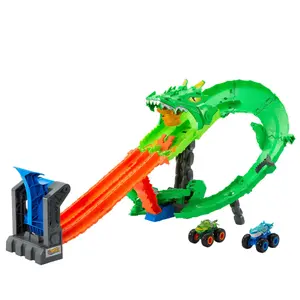 Spielzeugkiste Kind Mattel Hot Wheels Monster Trucks Dragon Demolition image-1