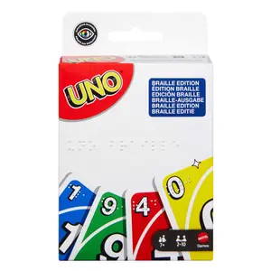 Τράπουλα Mattel UNO Braille image-0