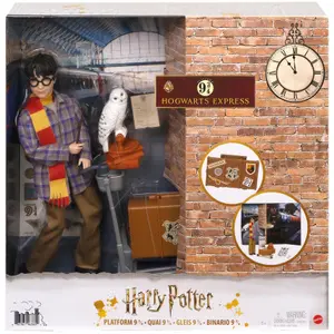 harry potter figurine box set with dock 9 3/4 Mattel France image-0