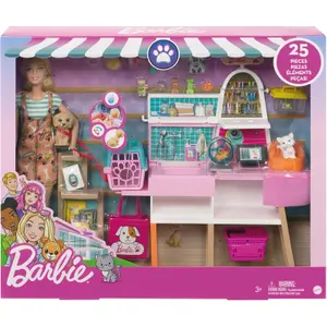 Barbie doll and her pet shop Mattel France image-3