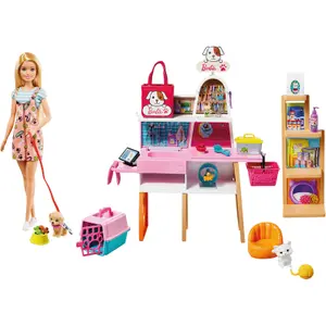 Barbie doll and her pet shop Mattel France image-1