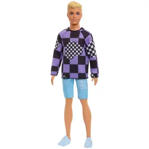 Check shirt doll Mattel France Ken fashion image-0