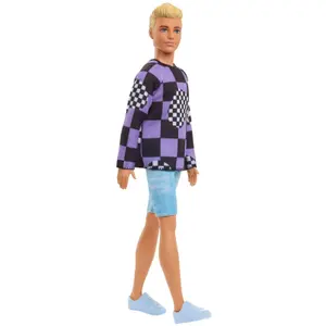 Check shirt doll Mattel France Ken fashion image-1