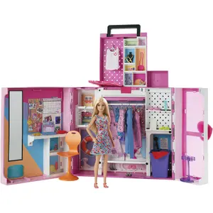 Barbie doll and her mega dressing room Mattel France image-1