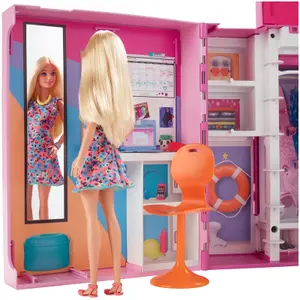 Barbie doll and her mega dressing room Mattel France image-2