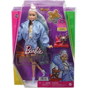 Barbie doll extra blonde bandana Mattel France image-0
