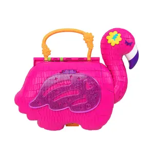 Pink flamingo toy box surprises Mattel France Polly image-0