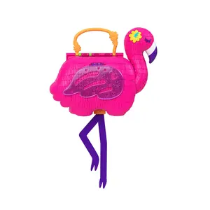 Pink flamingo toy box surprises Mattel France Polly image-1