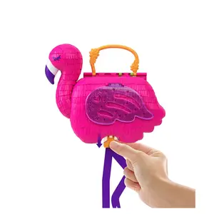 Pink flamingo toy box surprises Mattel France Polly image-3