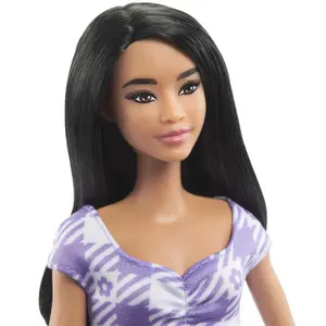 Purple dress doll Mattel France Barbie Fashionista image-2