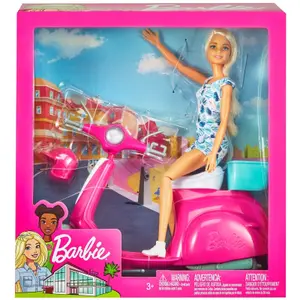 Barbie doll with scooter Mattel France image-0
