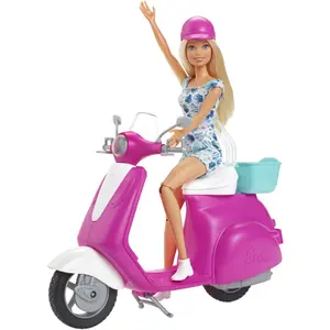 Barbie doll with scooter Mattel France image-2