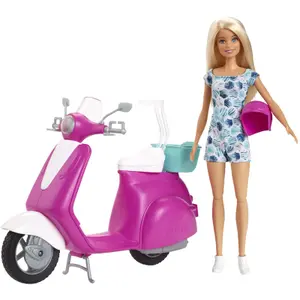 Barbie doll with scooter Mattel France image-3