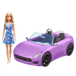 Purple convertible doll + doll Mattel image-1