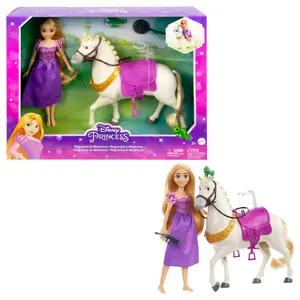 Doll Mattel Disney Raiponce and Maximus image-1