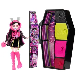 Doll Mattel Monster High Skullmate Secrets Neon Frights Draculaura image-1