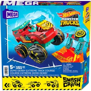 Gry samochodowe Mattel Hot Wheels Smash & Crash Demo Derby Extreme Trick Course Mega Construx image-1