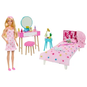 Doll bedroom + doll Mattel image-1