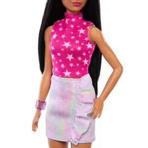 Muñeca fashionista vestido de rock rosa Mattel image-3