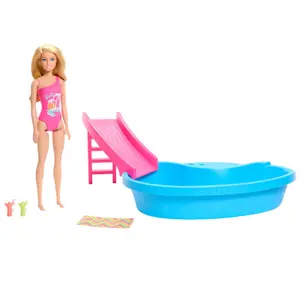 Sommerpool-Puppe + Puppe Mattel image-0
