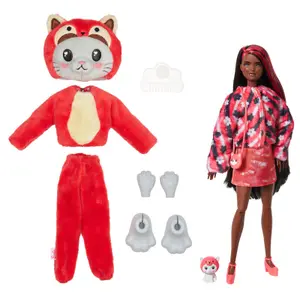 Chelsea Cutie Reveal Puppe Kostüme Rot Panda Kätzchen Puppe Mattel image-1