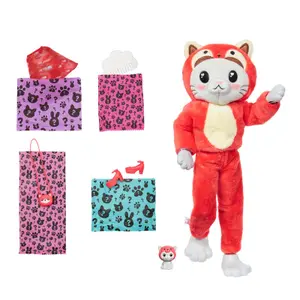 Chelsea Cutie Reveal Puppe Kostüme Rot Panda Kätzchen Puppe Mattel image-2