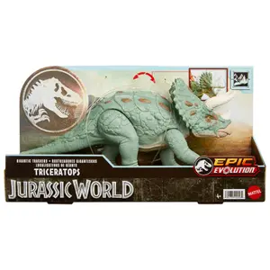 Figurina Mattel Jurassic World Epic Evolution Gigantic Trackers Triceratops image-4