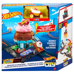 Imagination games Mattel Hot Wheels City Downtown Ice Cream Swirl image-4