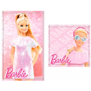 Doll set of 2 cotton bath towels Mattel (x12)