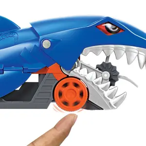 Car games Mattel Hot Wheels Shark Chomp Transporter image-5