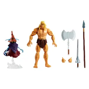 Figurine Mattel Masters Of The Universe: Revelation Masterverse 2022 s Deluxe Savage He-Man & Orko image-0