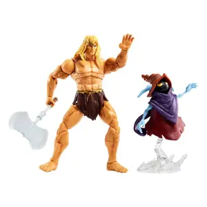 Figurine Mattel Masters Of The Universe: Revelation Masterverse 2022 s Deluxe Savage He-Man & Orko image-3