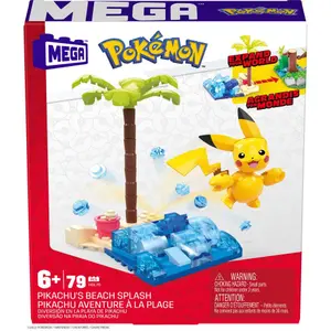 Construction games Mattel Pokémon Mega Construx Pikachu'S Beach Splash image-3