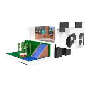 Figurine - The Panda House Mattel Minecraft Playset Mob Head Minis image-2