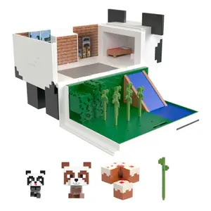 Figurine - The Panda House Mattel Minecraft Playset Mob Head Minis image-5