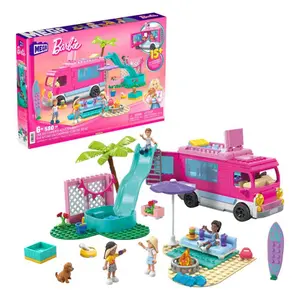 Dream camper van adventure building sets Mattel Barbie MEGA image-1