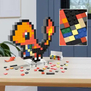Byggsatser för barn Mattel Pokémon Mega Pixel Art image-2