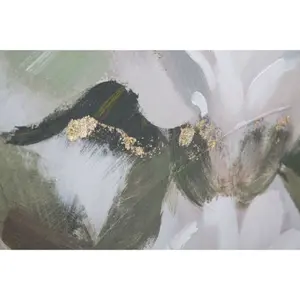 Décoration murale peinture sur toile fleurs et feuilles Mauro Ferretti image-3