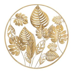 032199000r-wall-decoration-mauro-ferretti-jungle-round-gold-80x6-5-cm