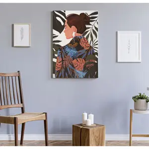 Wanddeko - Druck auf Stern gemalt Mauro Ferretti Lady Jungle B image-1